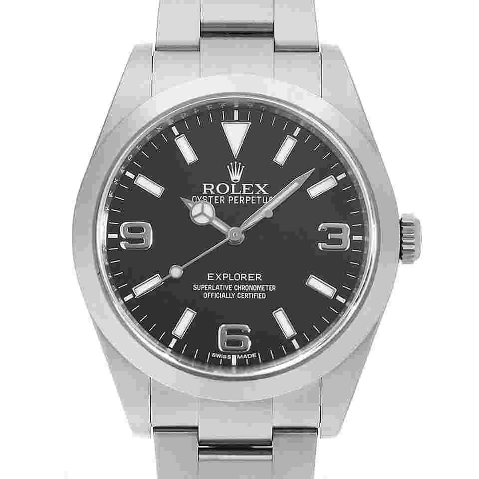 Rolex Explorer I early model blackout 214270 black Random Number USED mens
