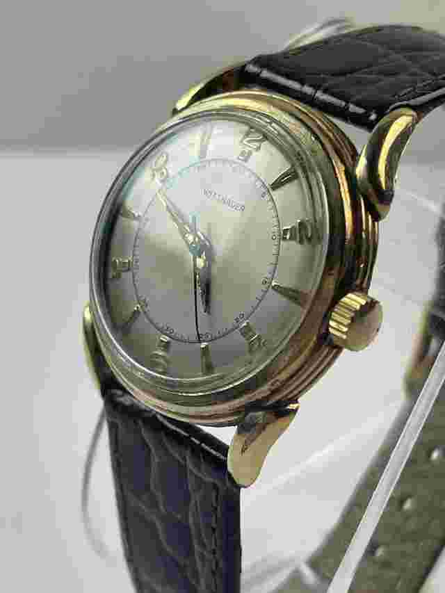 Wittnauer Longines Doctors Pie Pan Dial 10K Gold-filled Stainless-Steel Screw Down Case Back Vintage Swiss Made