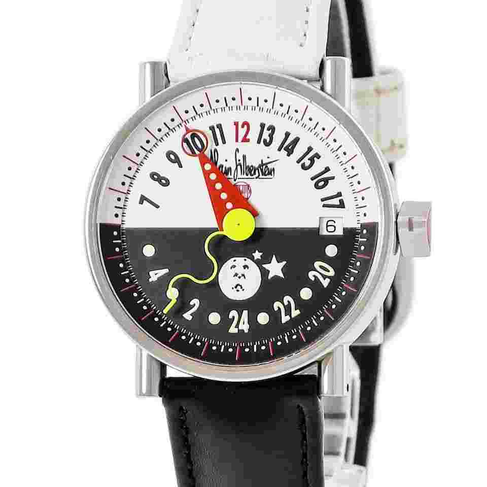 Alain Silberstein Watches VH11 24 hours White and black two-tone color 1997 limited edition.
