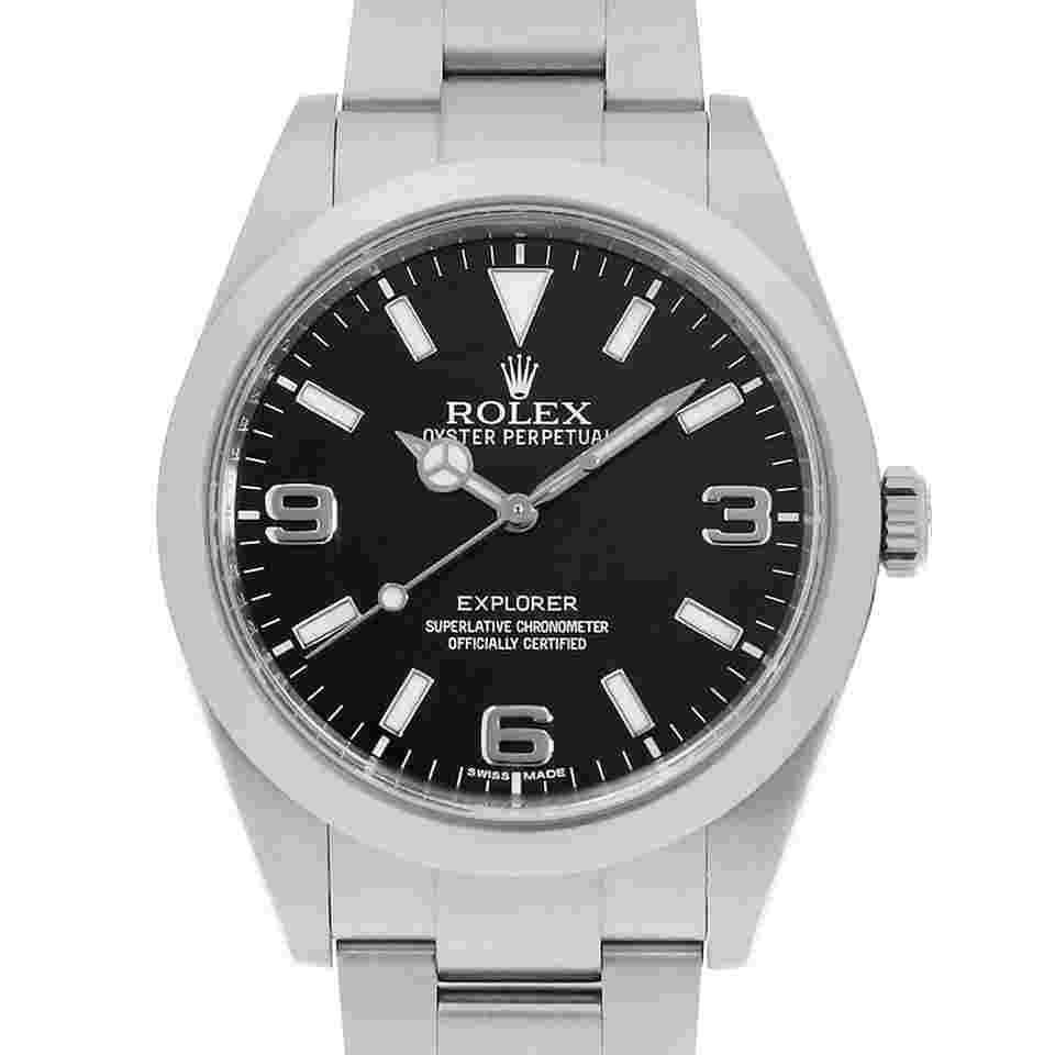 Rolex Explorer I early model blackout 214270 black Random Number USED mens