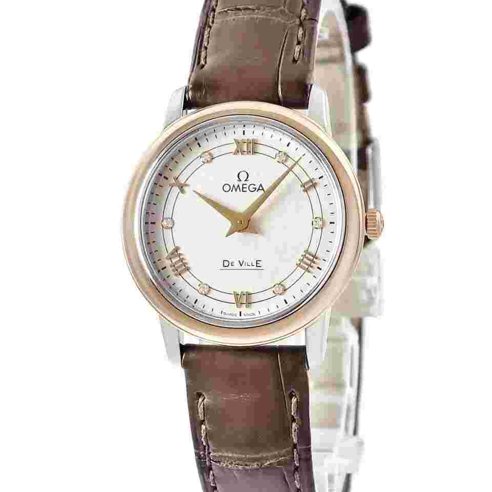 Omega De Ville Prestige Watches 424.23.27.60.52.001 De Ville Prestige K18RG x Stainless Steel combination Original factory diamond