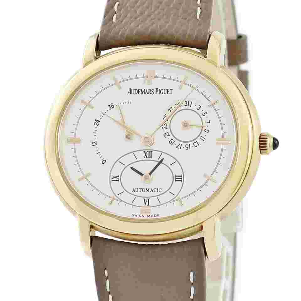 Audemars Piguet Millenary Watches 25778BA.OO.D002CR.01 Millenary Dual Time 18K Yellow Gold Solid Watch with Date and Power Reserve
