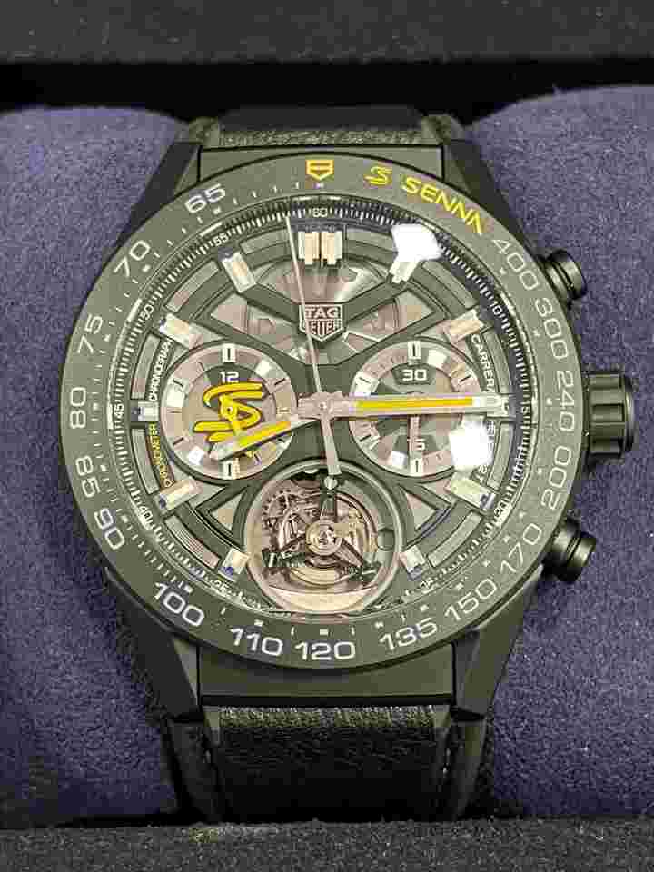 TAG Heuer Carrera Senna Chronograph Heuer Tourbillon 45mm Full set Limited Edition 65 pcs Unworn