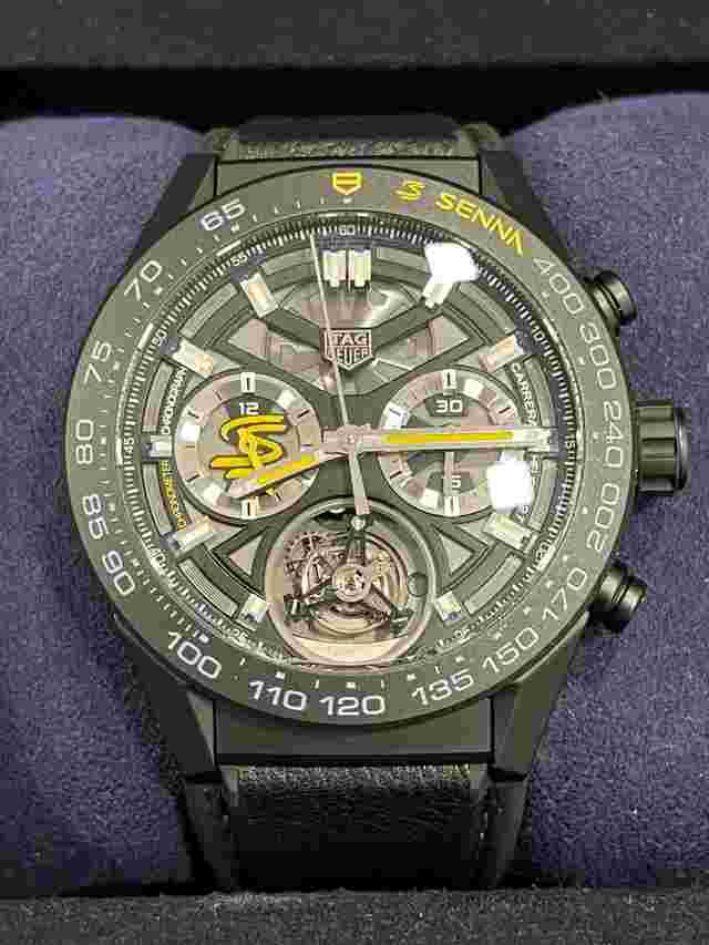 TAG Heuer Carrera Senna Chronograph Heuer Tourbillon 45mm Full set Limited Edition 65 pcs Unworn
