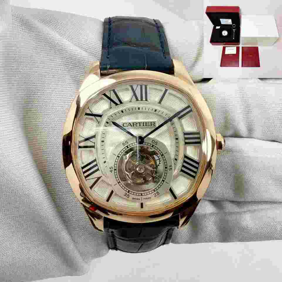 Cartier Drive de Cartier Flying Tourbillon WHNM0003 47MM Rose Gold Box PapersDrive De Cartier Watch