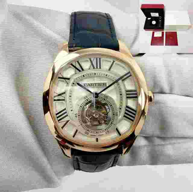Cartier Drive de Cartier Flying Tourbillon WHNM0003 47MM Rose Gold Box PapersDrive De Cartier Watch
