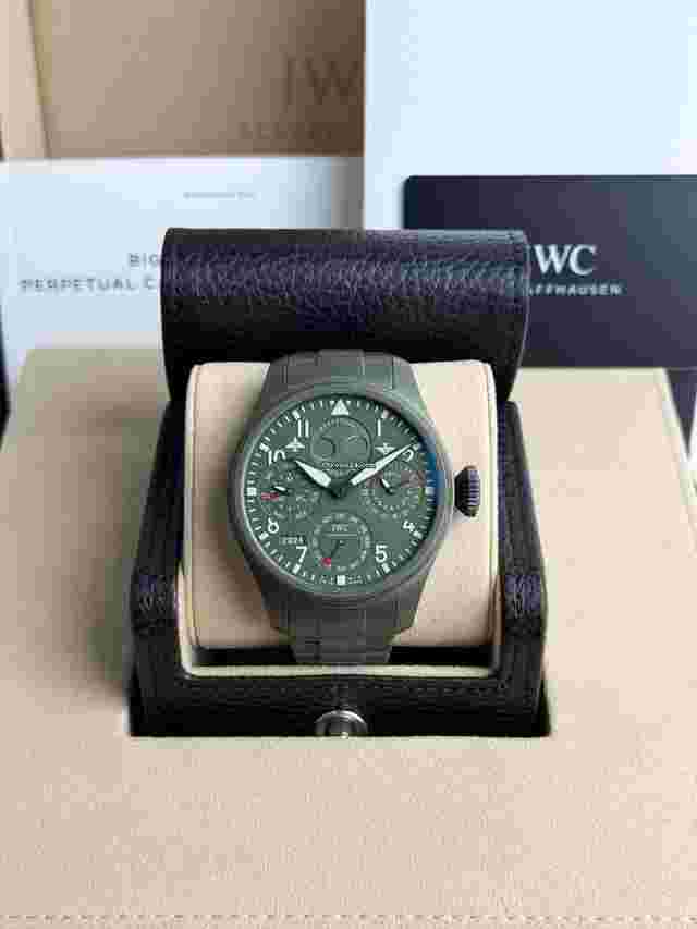 IWC Big Pilot Top Gun Woodland Green Ceramic Perpetual Calender IW503101 2025