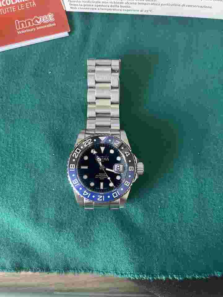 Davosa Ternos Professional Gmt Tt Diver Mit Zertifikat full set come nuovo in perfette condizioni