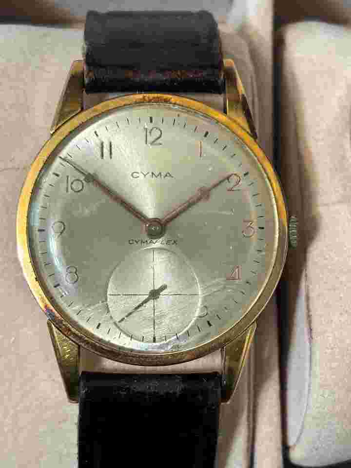 Cyma Gold CYMA CYMAFLEX – 18K Solid Gold – 1940s Vintage Swiss Watch