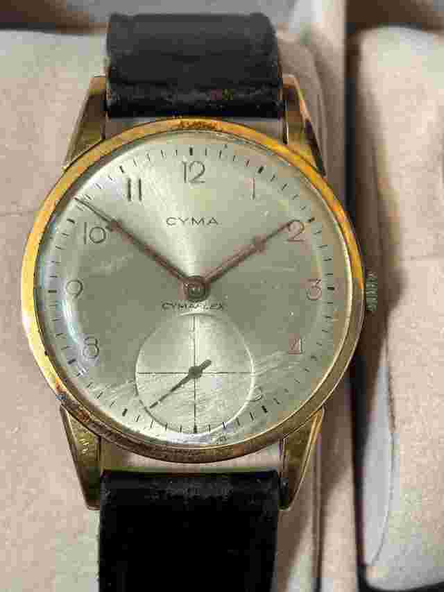 Cyma Gold CYMA CYMAFLEX – 18K Solid Gold – 1940s Vintage Swiss Watch