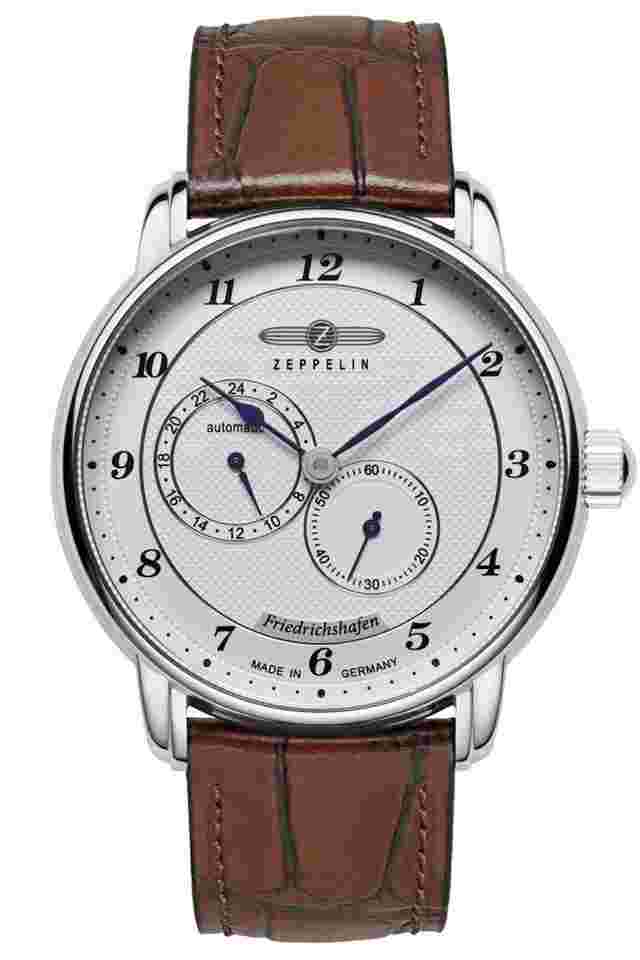 Zeppelin 8568-1 Herrenuhr Automatik Friedrichshafen mit Lederband Braun