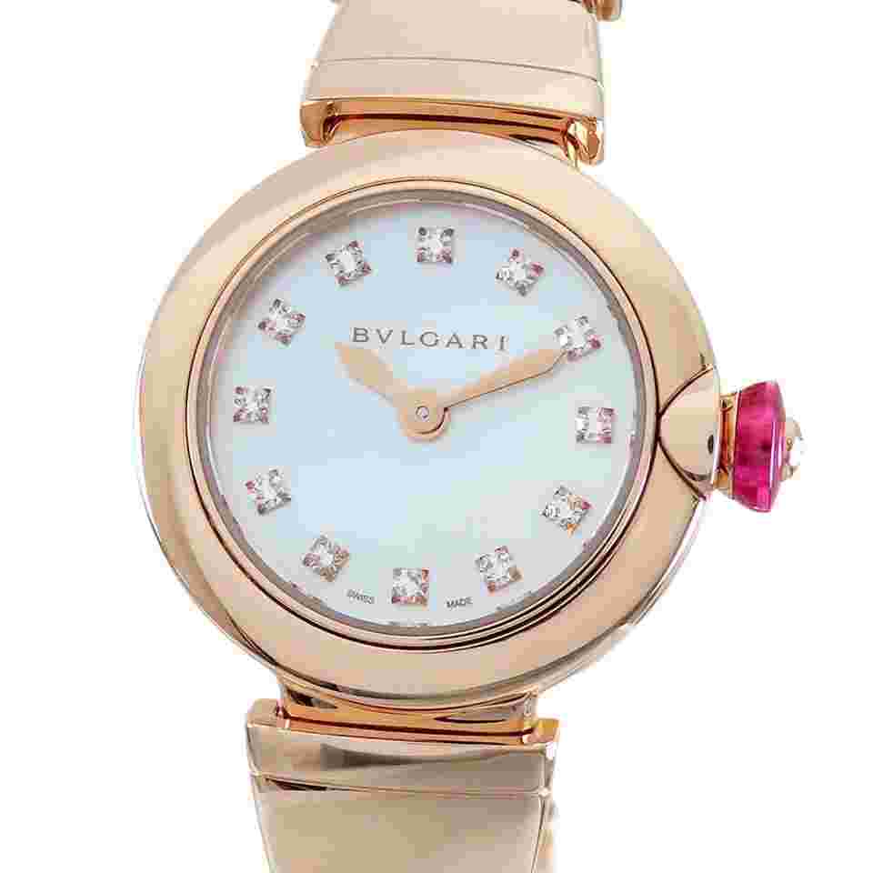 Bulgari Pictorial chair LUP23G White shell 18K Pink Gold diamond shell Solid gold with box. Women 101865078