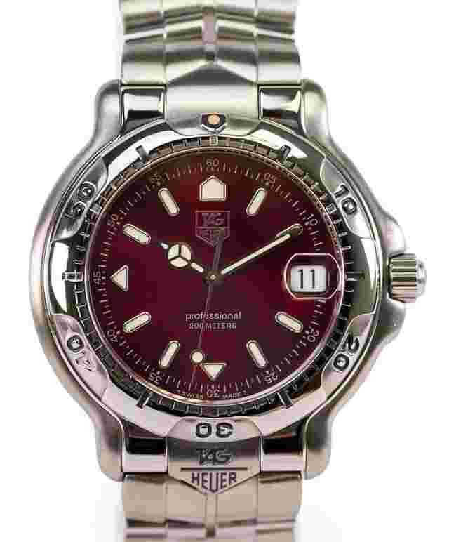 TAG Heuer 6000 Professional 6000 Purple Dial WH1118 Quartz 39mm Men's Watch