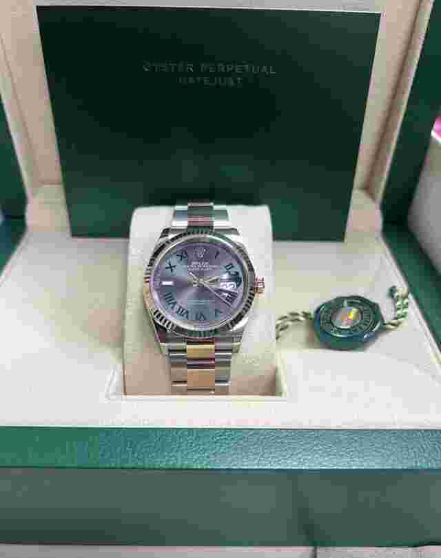 Rolex Datejust 36 In Stock 2025 Datejust 36 126231 Wimbledon Dial 18k Rose Gold & Steel Oyster