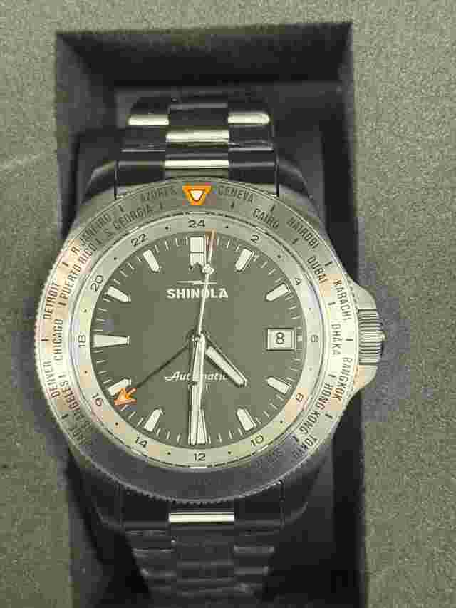 Shinola Monster Worldtimer GMT 40mm Black Dial Watch S0120315240