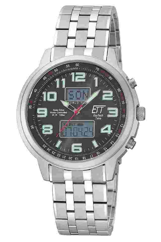 ETT Eco Tech Time EGS-11302-22M Solar Drive Funk Herren-Armbanduhr Hunter II 