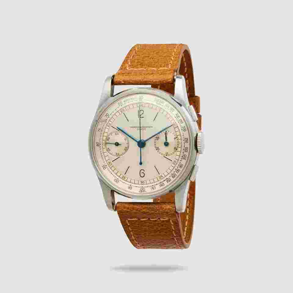 Vacheron Constantin Steel Chronograph Watch Ref. 4072 Circa 1943