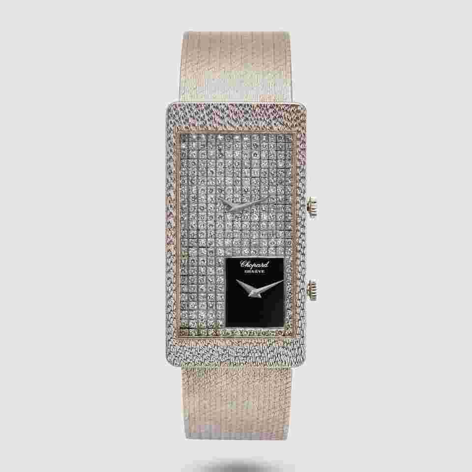 Chopard by Kutchinsky White Gold Pavee & Lacquer Dial with Mesh Bracelet