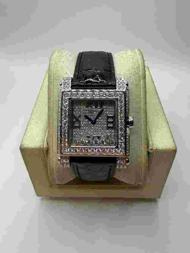 Chopard Happy Sport White gold Pave dial happy sport Full Set