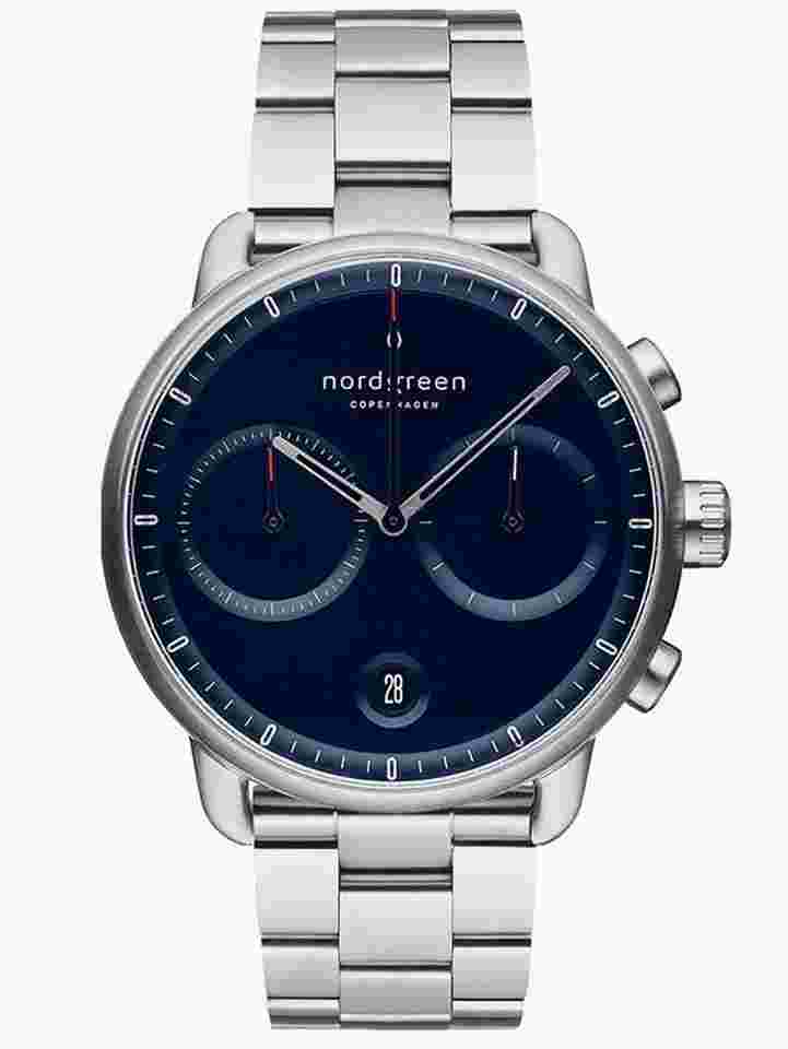 Nordgreen PI42SI3LSINA Herrenuhr Pioneer Chronograph 42mm 10ATM