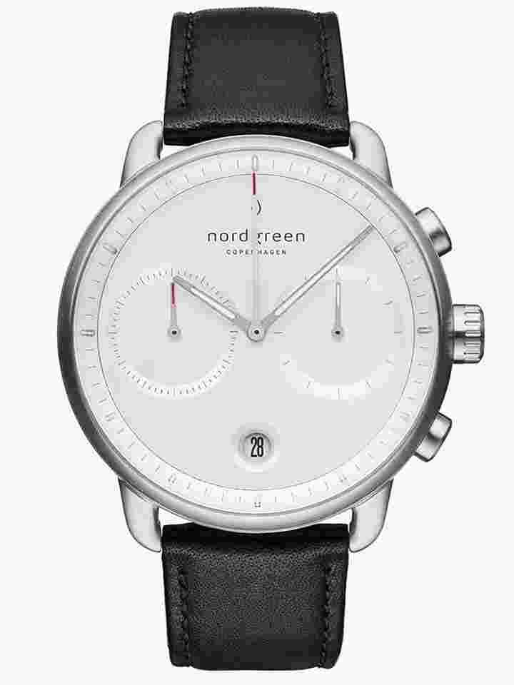 Nordgreen PI42SILEBLXX Herrenuhr Pioneer Chronograph 42mm 10ATM