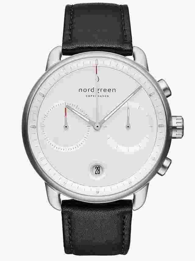 Nordgreen PI42SILEBLXX Herrenuhr Pioneer Chronograph 42mm 10ATM 