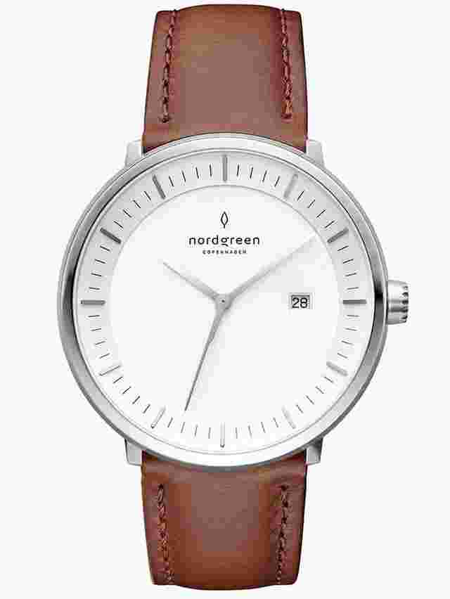 Nordgreen PH40SILEBRXX Herrenuhr Philosopher 40mm 3ATM 
