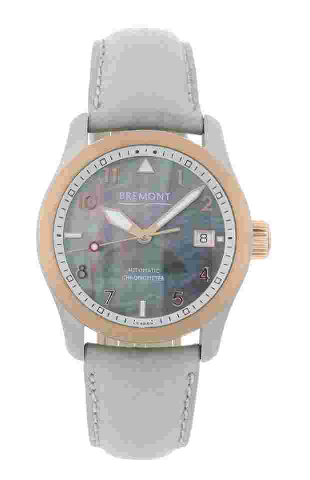 Bremont Maya 37mm Auto Steel & 18k Rose Gold MOP Dial Ladies Watch MAYA-G-R-S