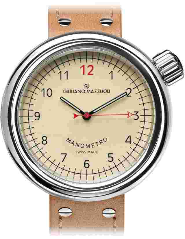 Giuliano Mazzuoli Manometro Ivory Polished Stainless Steel