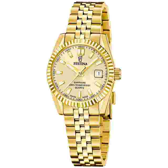 Festina F20089/2 Damenarmbanduhr Quarz Goldfarben 10 bar