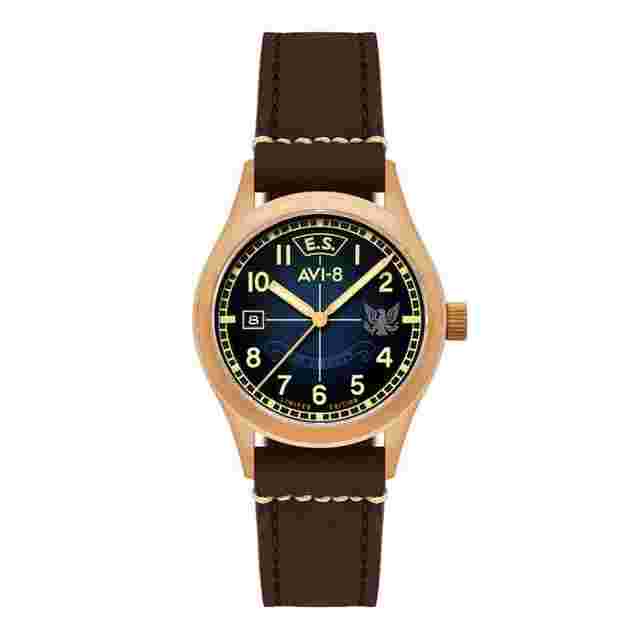 Avi-8 Montre Flyboy Eagle Squadron Automatic Bronze 85Th Limited Edition Southend AV-4145-02 