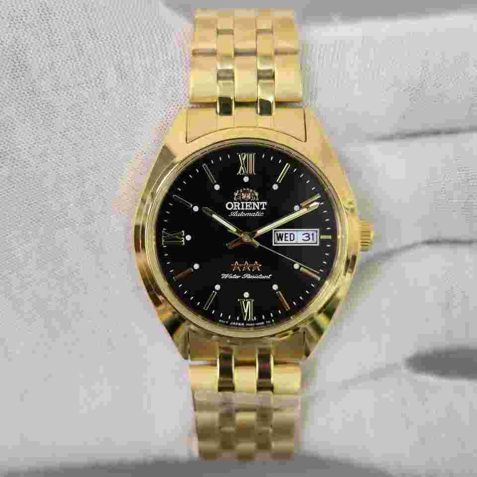 Orient Star TriStar Rare RA-AB0E11B19B Automatic Black Dial Gold-Tone Stainless Steel 39mm Watch Brand New Full Set Men's Watch