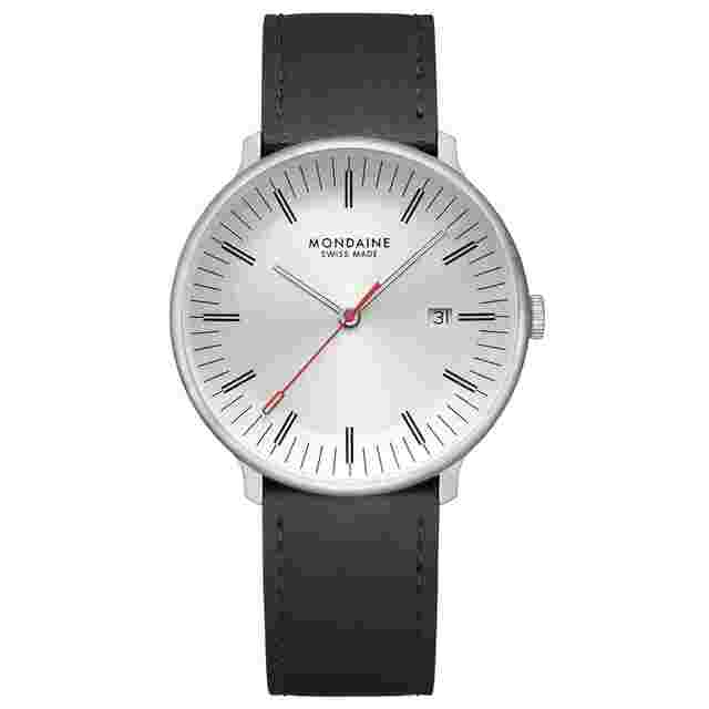 Mondaine MLE.41210.LBV Herrenuhr Quarz Doppio mit Lederband
