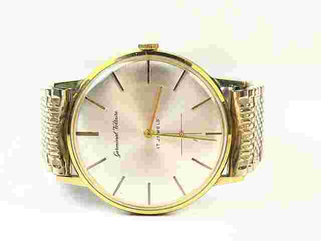 Germinal Voltaire Classic Dress Gold Capped Stainless-Steel Case Back Pie Pan Vintage Cal.092 Swiss Made 
