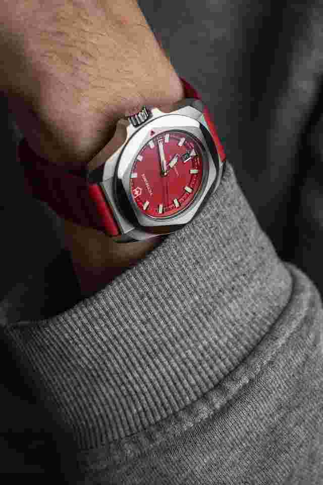 Victorinox I.N.O.X. Analog Quartz 41 MM Red Matt Dial Watch 242029