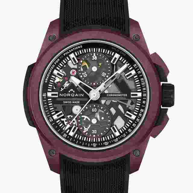 Norqain Wild ONE Skeleton Chrono Burgundy Limited Edition New Full Set Warranty