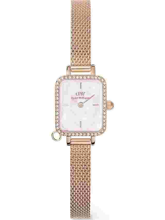 Daniel Wellington DW00100751 Damenuhr Quadro Mini Charm Bezel 18mm 3ATM 