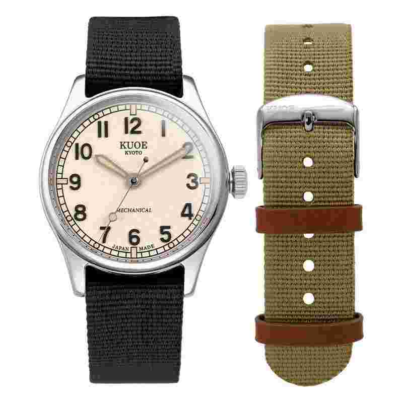Kuoe Kyoto Montre Old Smith 90-002 Automatic Ivory os90002-nd-iv-nato-sa