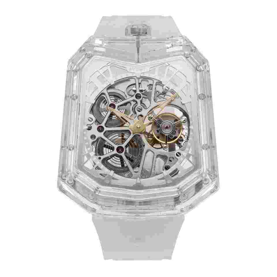 Aventi Pure Sapphire Crystal Tourbillon Skeleton 48mm Automatic Men Watch A11-01