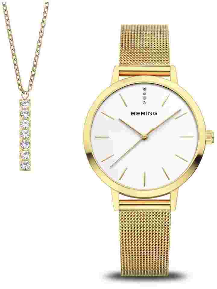 Bering 13434-334-GWP Damenuhr Set Golden Signature 34mm 3ATM