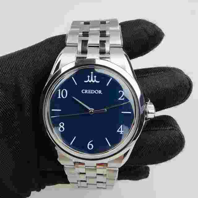 Credor Kuon analog 7R31 Spring Drive manual winding sapphire crystal Stainless Steel GCLX995 