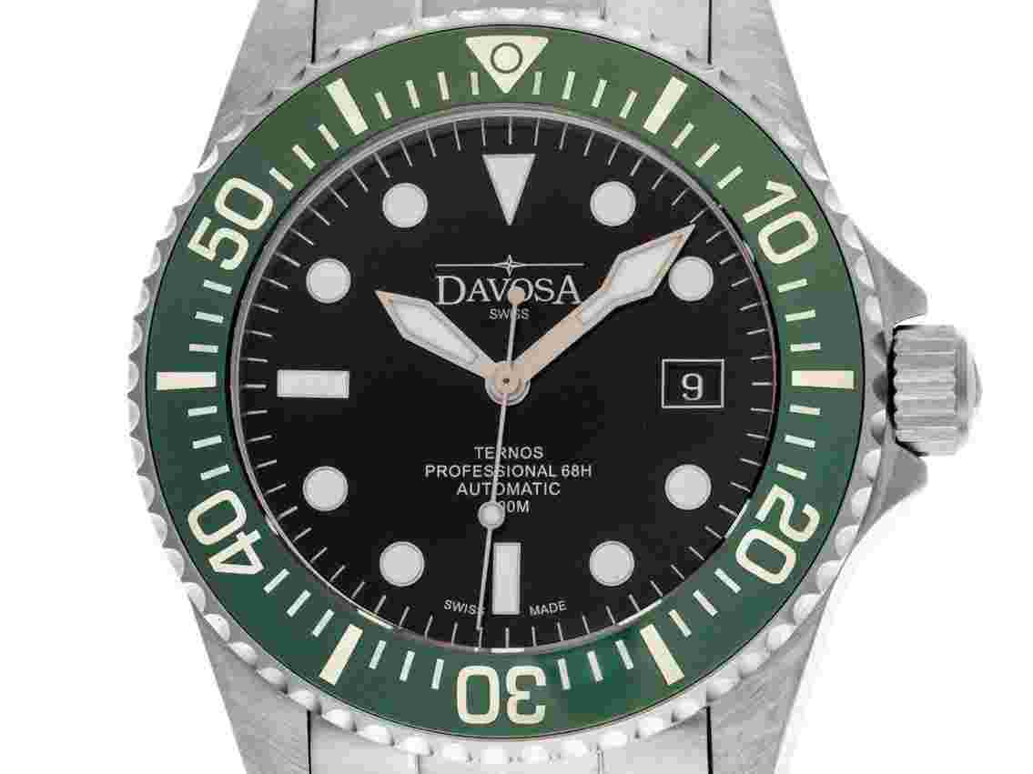 Davosa Ternos Professional 68H Stahl Automatik Armband Stahl 42mm Ref.161.538.70 Box&Pap. Full Set Neu Ternos Professinal 68H