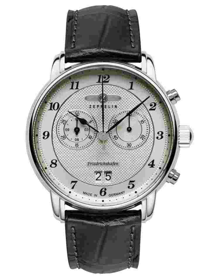 Zeppelin 8584-4 Herrenuhr Chronograph Friedrichshafen Schwarz
