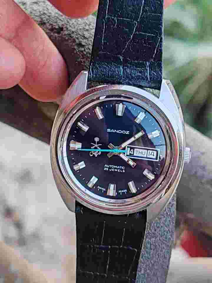 Sandoz King Faysal Day-Date - vintage - Rare