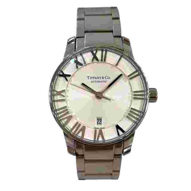 Tiffany Atlas Dome & Co. Atlas Dome Watch Total Weight 64g Stainless Steel Automatic Movement Silver Dial Z1830.68.10A21A00A