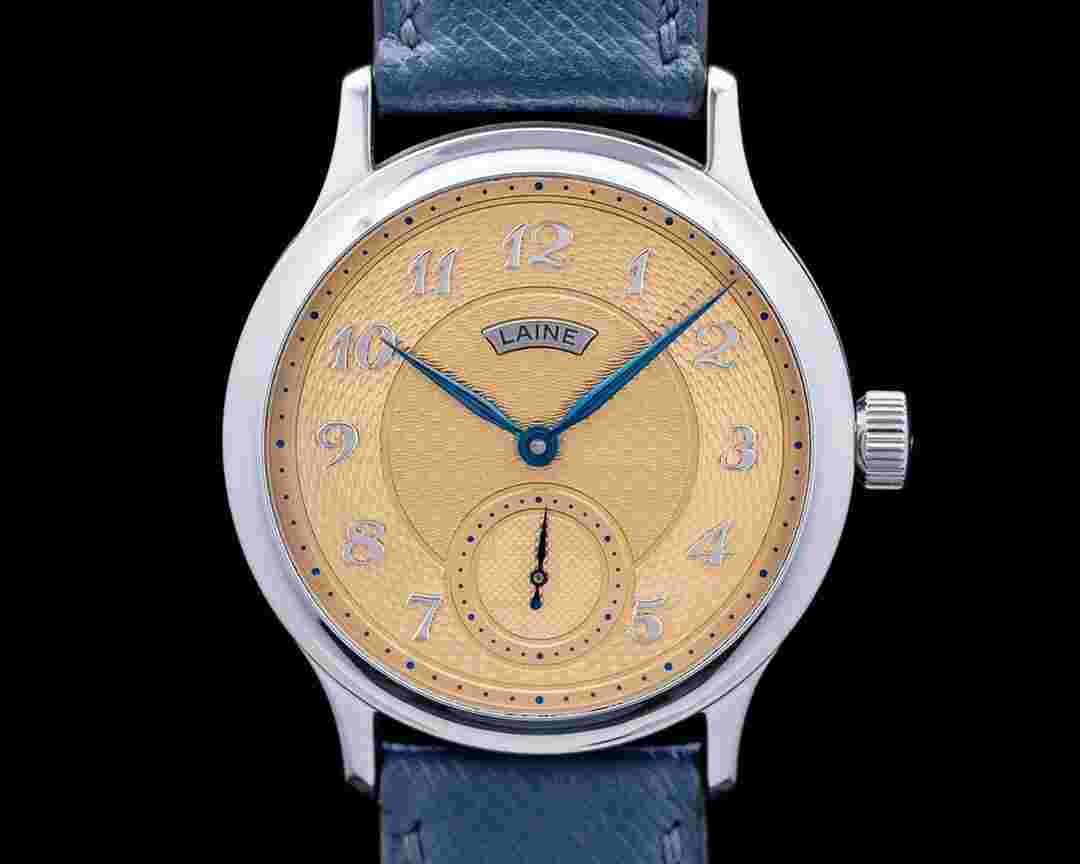 Laine V38 Salmon Guilloche SS Salmon Dial