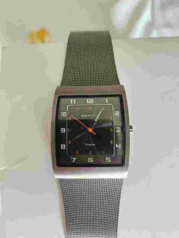 Bering Time Titanium with mesh band