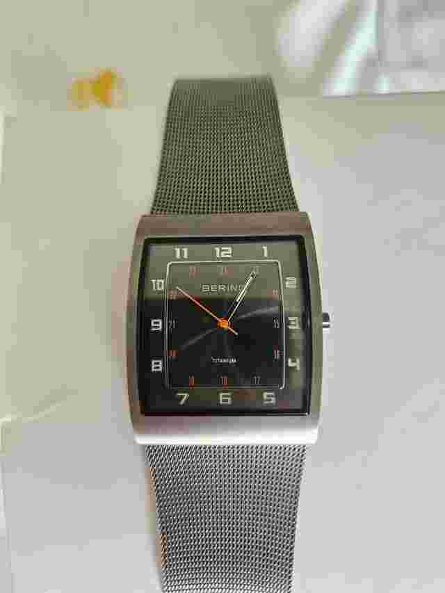 Bering Time Titanium with mesh band 