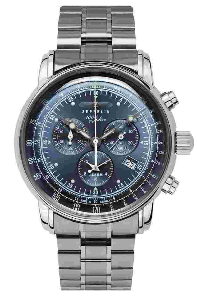 Zeppelin 7680MB-3 Herrenuhr 100 Jahre Zeppelin Stahl/Blau