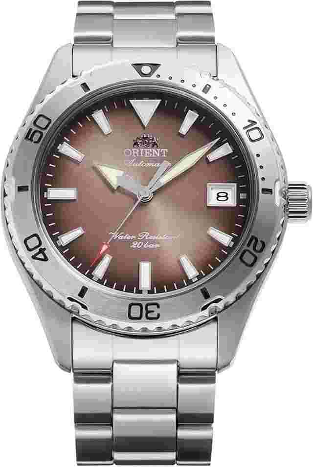 Orient Mako Copper Men's Automatic Diving Watch RA-AC0Q17Y 39.9 mm Sapphire Crystal Sapphire Crystal Stainless Steel Strap 200 m Water Resist